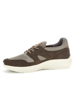 Sneakers tortora e marrone in tessuto Marina Militare MM2286
