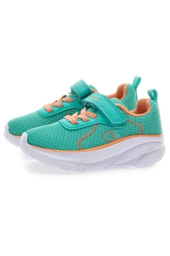 Sneakers verde acqua e arancio con strappo Champion HRO J G TD