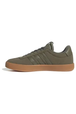 Sneakers verde oliva in suede con suola color gomma Adidas VL Court 3.0