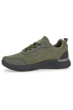 Sneakers verdi con inserti neri e suola flessibile Canguro CA1241