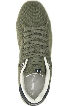 Sneakers verdi in tessuto con fondo a contrasto Gas SAMMY CVS