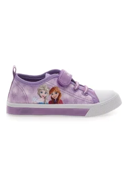 Sneakers Viola Con Luci e Strappo in Velcro Frozen D11542M