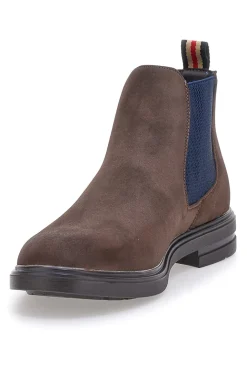 Stivaletti beatles marroni effetto spazzolato con elastici Johes land 180141