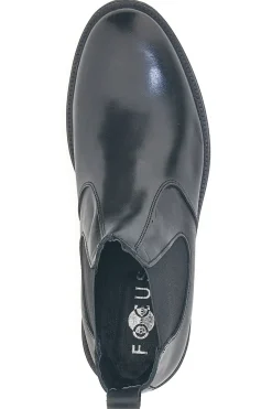Stivaletti Beatles neri in pelle con inserti elasticizzati Pittarello Focus 042