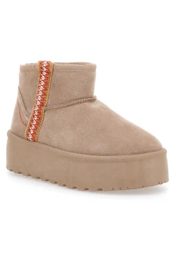 Stivaletti Beige Con Pelo e Flatform ME&ME 002
