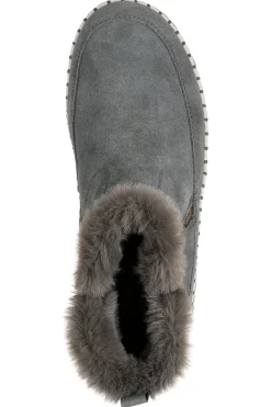 Stivaletti grigi in suede con pelliccia e Memory Foam Skechers Wilshire Blvd Fresh Zip