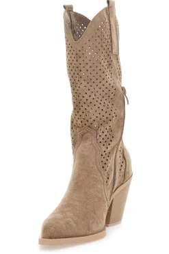 Stivaletti Khaki Con Cerniera First Lady P549