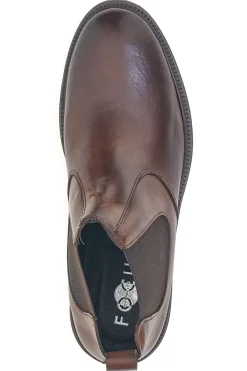 Stivaletti marroni in pelle con inserti elasticizzati Pittarello Focus 042