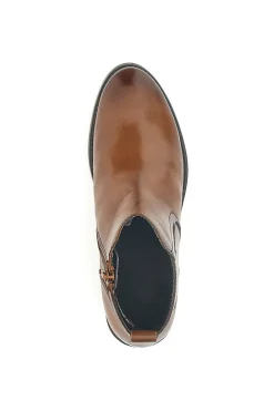 Stivaletti marroni in pelle caldi con zip Bagatt D15AMQ314000