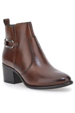Stivaletti marroni in vera pelle con doppia fibbia Pittarello class 1976