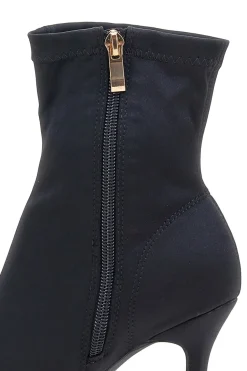 Stivaletti neri a calza con tacco a spillo The First P632