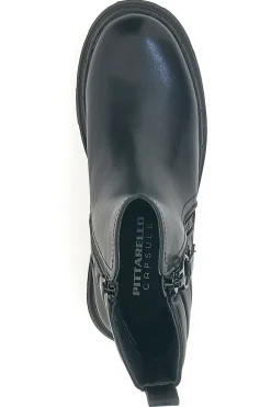 Stivaletti neri con ricamo decorativo PITTARELLO CAPSULE 24222005