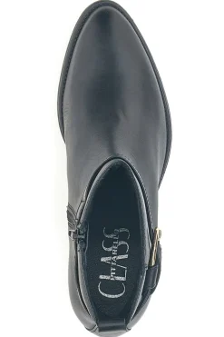 Stivaletti neri in pelle con tacco basso Pittarello Class 852160