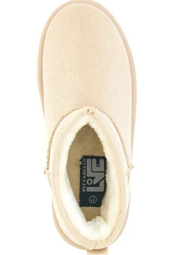 Stivaletti pantofola beige con interno in pelo Pittarello Love PK1699C
