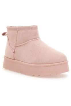 Stivaletti rosa con velcro e interno caldo con pelo Grazie Girls GB2029