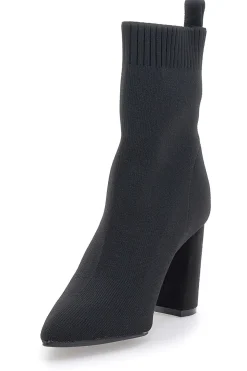 Stivaletti Socks Neri a Punta con Tacco Alto The First 484