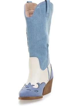 Stivaletti Texani Jeans e Beige Café Cost Q25S6
