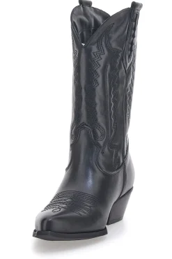 Stivaletti Texani Neri Con Tomaia Ricamata Made in Italy PITTARELLO LOVE TEX4090