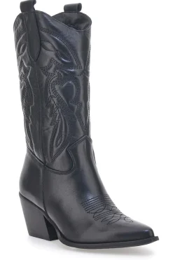 Stivaletti Texani Neri Con Tomaia Ricamata Made in Italy PITTARELLO LOVE TEX901RN