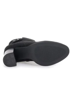 Stivaletto nero effetto camoscio con tacco Alto ENERGY 370
