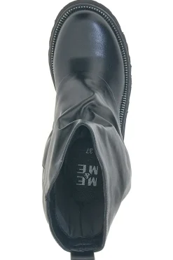 Stivali neri con gambale morbido e suola carrarmato Me & Me 3014