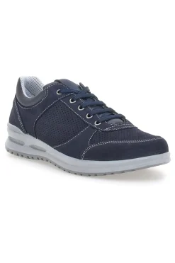 Stringata Blu con Tomaia in Pelle Traforata MARCO BRANDI 23