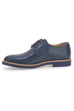 Stringate Blu in Pelle Made in Italy con Bordo a Contrasto PITTARELLO 600
