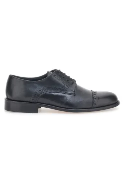 Stringate in Vera Pelle Pittarello 7755 Nere