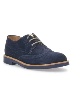 Stringate in Vera Pelle Pittarello 52031 Blu