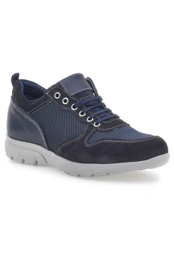 Stringate Navy con Tomaia in Pelle e Mesh JERPOINT 99