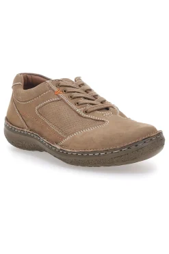 Stringate Taupe In Pelle Nabuk Cucite a Mano JOHES LAND 2725