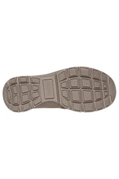 Taupefarbene Stiefeletten mit Reißverschluss und Memory Foam Skechers Easy Going Cool Zip
