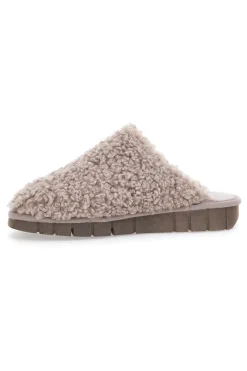 Teddy Taupe Beego Hausschuhe 7525