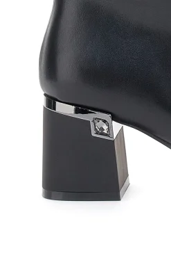 THE FIRST 499 Schwarze spitze High Heel Stiefel