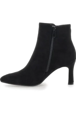 The First P625 – Stiefeletten aus schwarzem Wildleder mit Stilettoabsatz