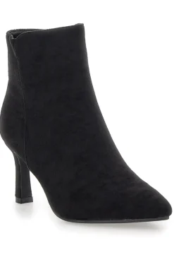 The First P625 – Stiefeletten aus schwarzem Wildleder mit Stilettoabsatz