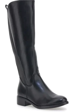 The First P614 Schwarze Stiefel mit Gummiband