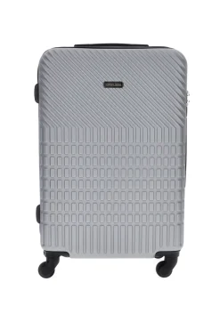 Trolley grande grigio rigido con 4 ruote Prima riga PR169/G