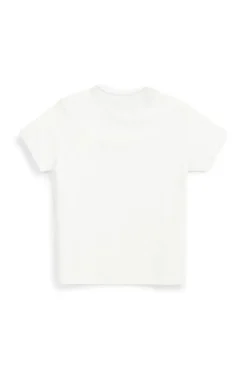 T-shirt bianca a maniche corte con taschino No limits MATS041S24