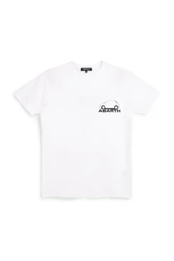 T-shirt bianca con stampa logo Abarth AH017TE
