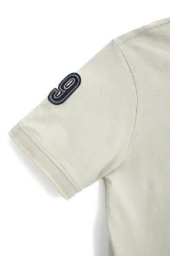 T-shirt Grigia con stampa frontale e patch sulla manica Us golf TS2607