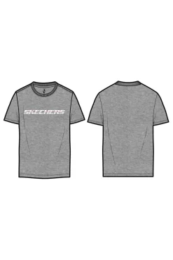 T-Shirt Grigia Skechers Strikethrough Tee