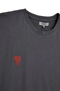 T-shirt in cotone grigia con stampa grafica Boardman Alpha pt-m-t-9064