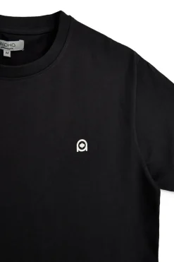 T-shirt in cotone nera con stampa grafica Boardman Alpha pt-m-t-9074