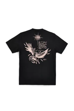 T-shirt in cotone nera con stampa grafica Boardman Alpha pt-m-t-9062
