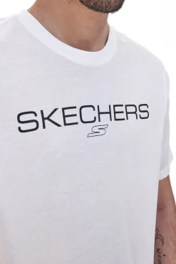 T-Shirt Mezza Manica Bianca Skechers Performance Tee