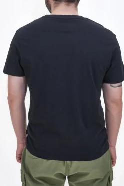 T-Shirt Nera Con Stampa sul Petto No Limits MATS002S25