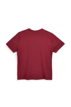 T-shirt rossa con logo ricamato U.s. grand polo USSS629M