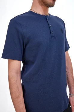 T-Shirt Skechers GOKNIT Blu Piquet