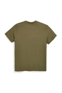 T-shirt verde a maniche corte con logo ricamato No limits MATS024S25